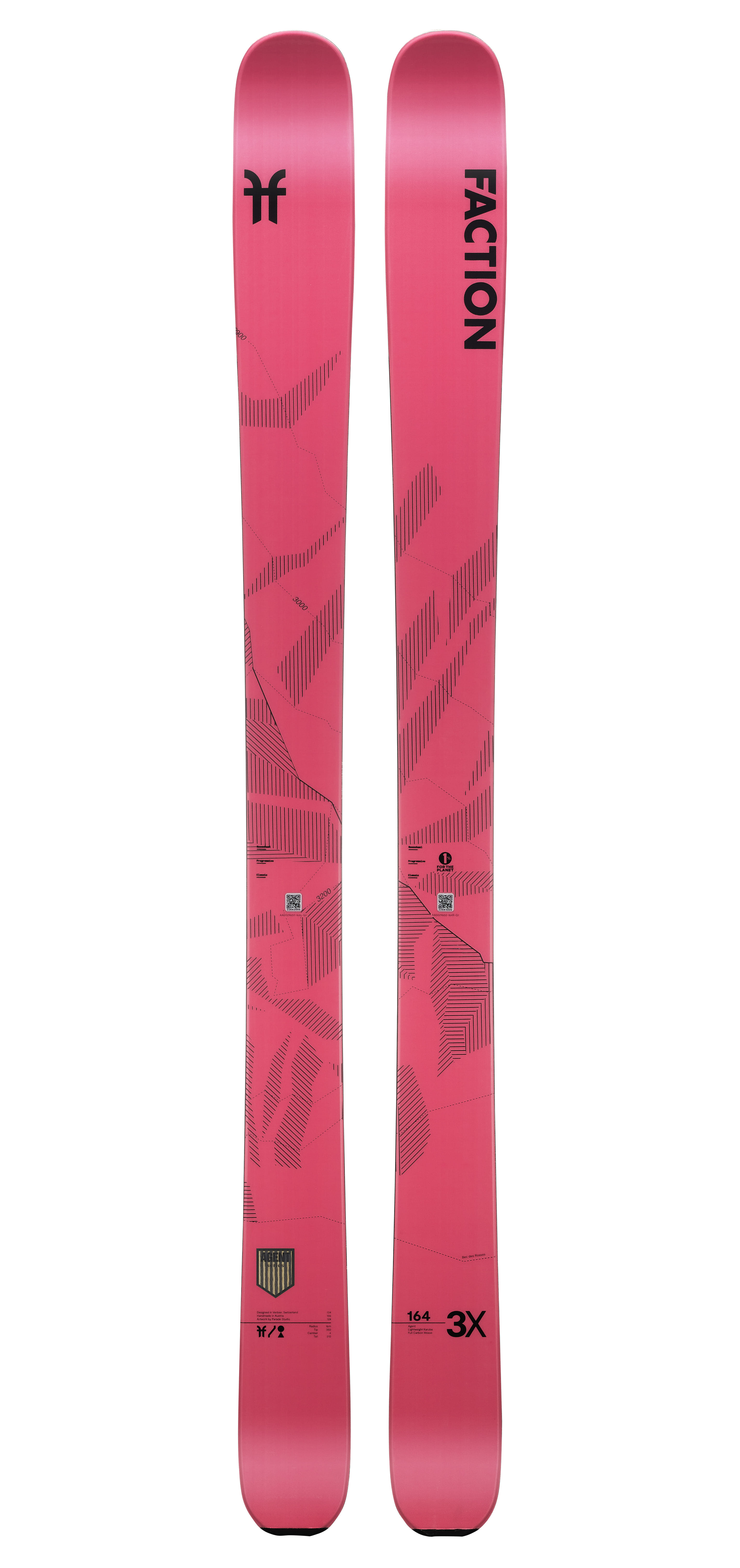 Faction Skis Agent 3X Freeride skis pink 178 cm - Transa.ch