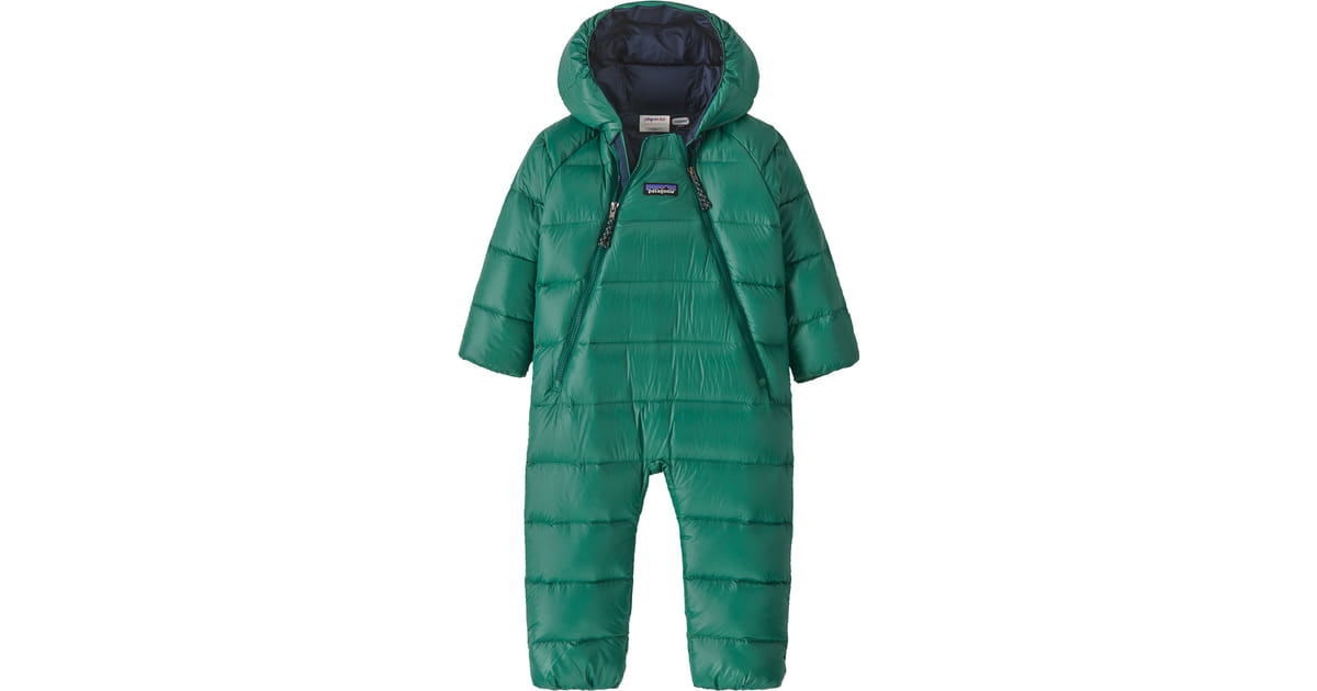 Patagonia Infant Hi-Loft Down Sweater Bunting Overalls conifer