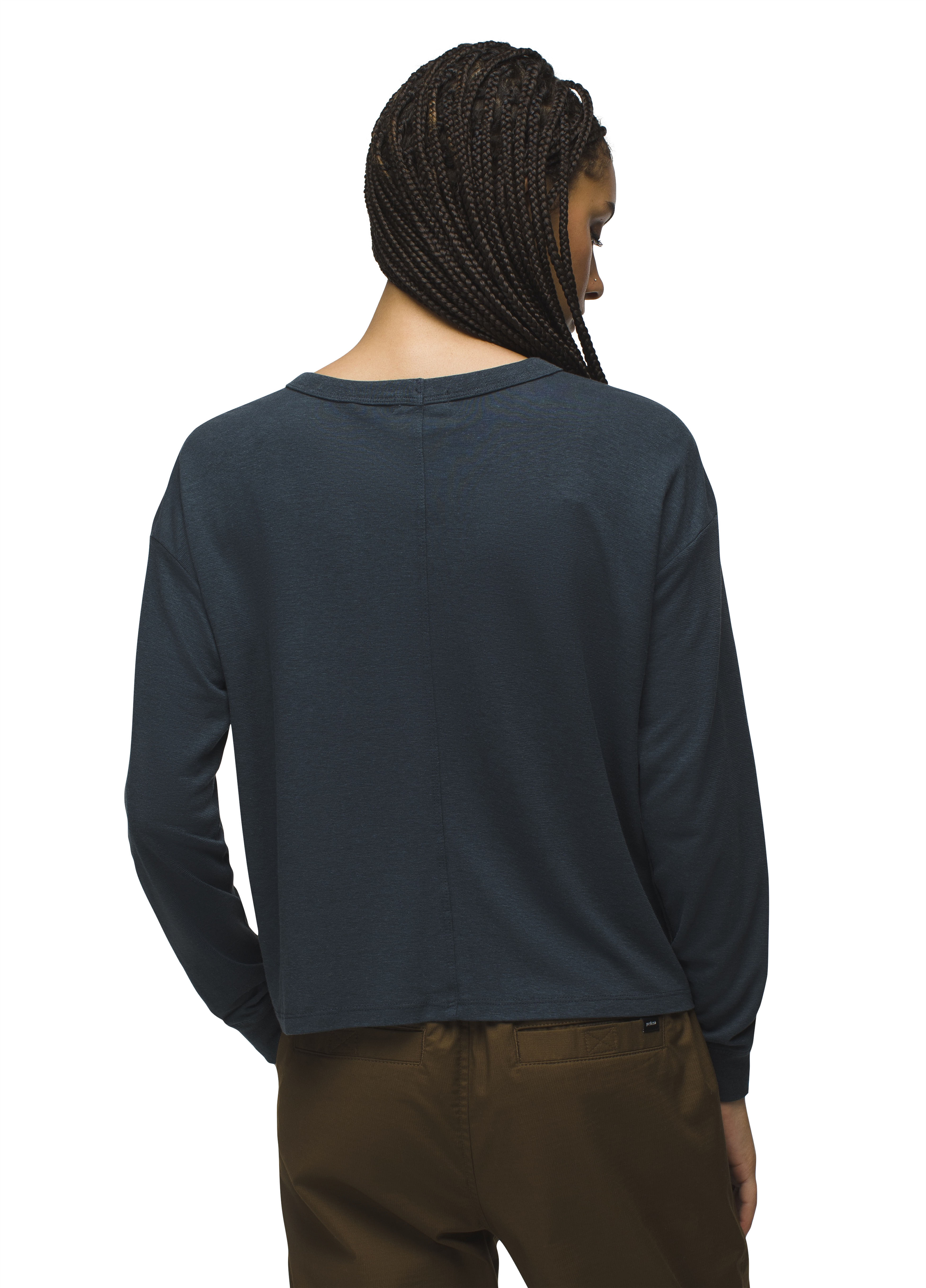 Prana Cozy Up LS Crew Langarmshirt stormy night heather M