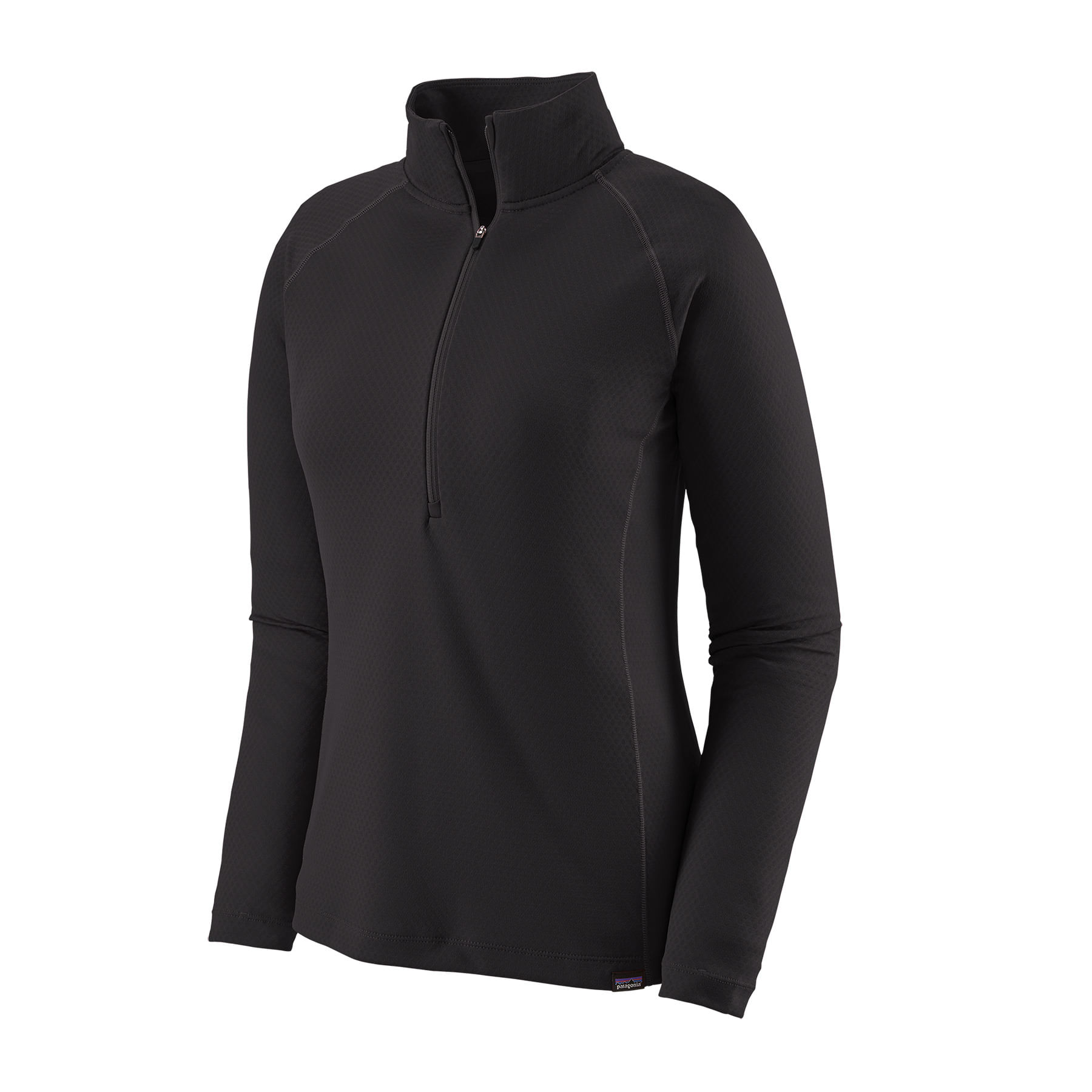 Patagonia W's Cap MW Zip Neck Long-sleeve shirt black L